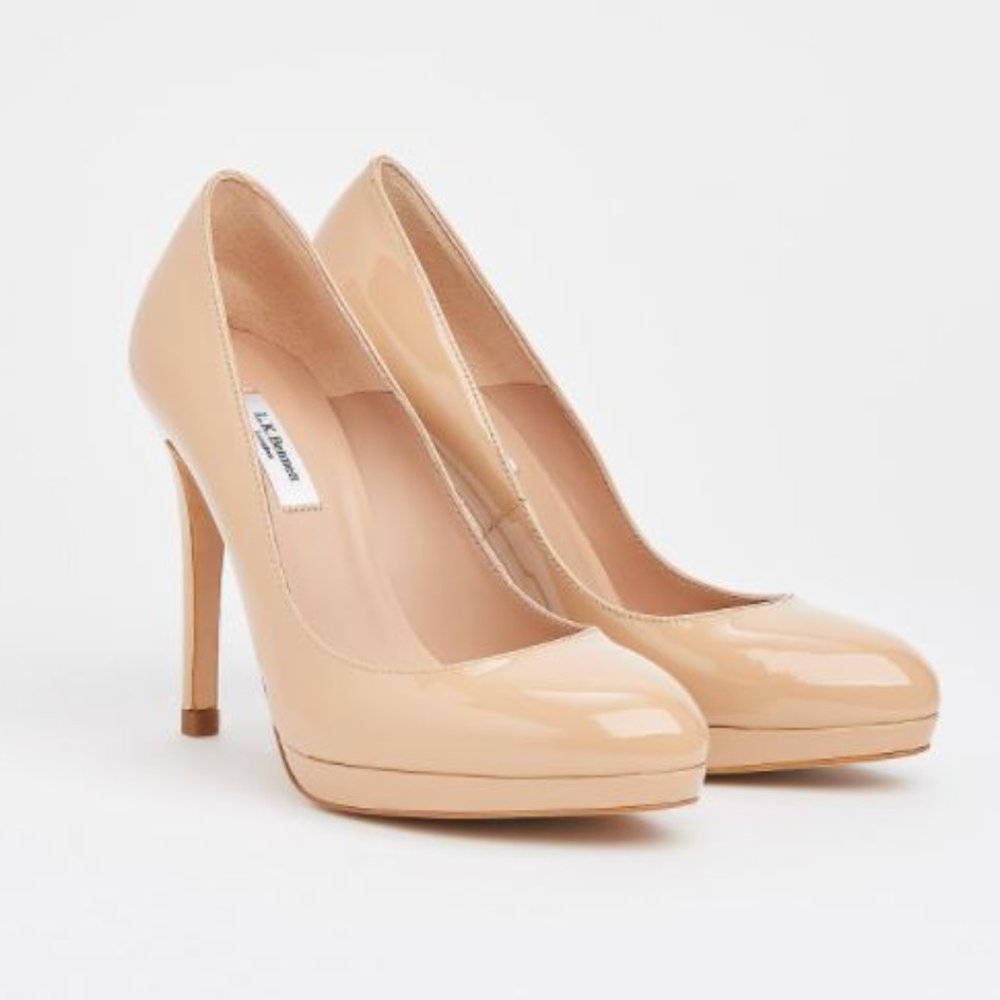 LK Bennett Nude Sledge Round Toe Platform 7/37
